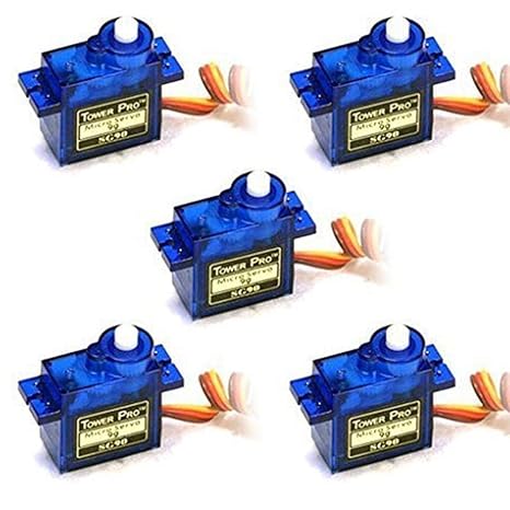 180 Degree Rotation Continuous SG 90 Micro/Mini Servo Motor for RC Planes, Cars and Robots