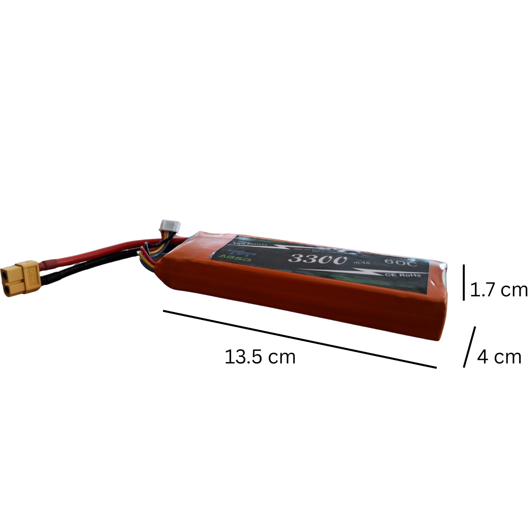 11.1V 3300mAh 3S 35C Lipo Battery With XT60 Plug