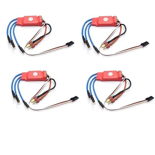 SimonK 30A BLDC ESC Electronic Speed Controller with T Connectors for drone - Pack of 4