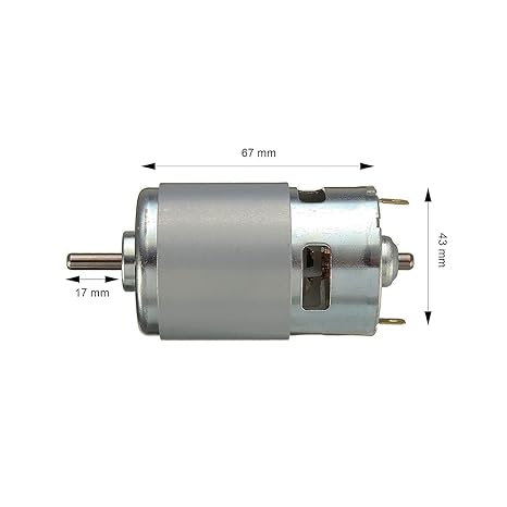 775 12V 3000 RPM/MIN High Speed High Torque DC Motor Dual Shaft- with XT60 Connectors