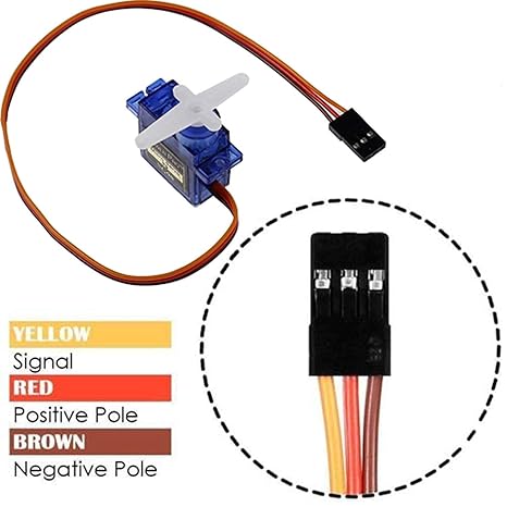 360 Degree Rotation Continuous SG 90 Micro/Mini Servo Motor for RC Planes, Cars and Robots