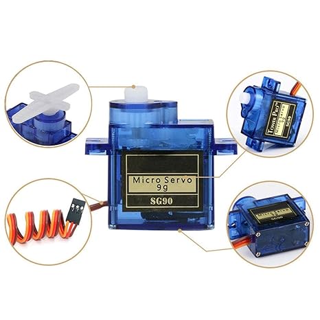 360 Degree Rotation Continuous SG 90 Micro/Mini Servo Motor for RC Planes, Cars and Robots